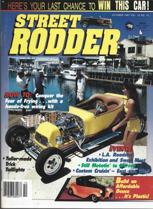 STREET RODDER 1987 OCT - WIRING KIT, TRICK TAILIGHTS, PLASTIC DEUCE